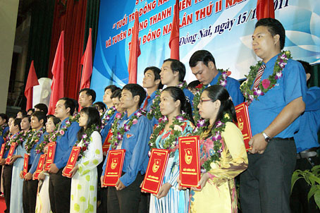 Các tập thể và cá nhân được tuyên dương. Ảnh: N. Tuyết