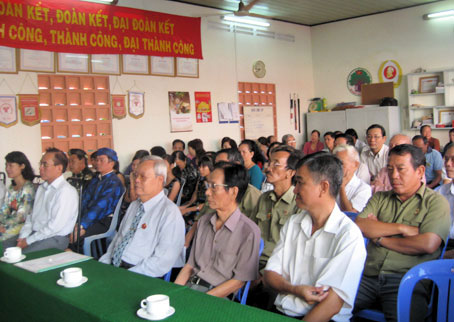Một buổi sinh hoạt thường kỳ của khu phố 3.