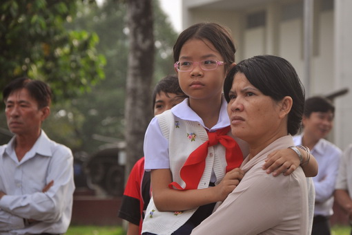 Young students with their parents