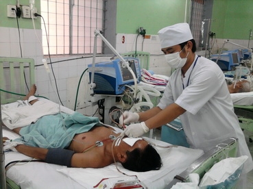 Bệnh nhân bị viêm đường hô hấp điều trị tại Bệnh viện đa khoa Đồng Nai.