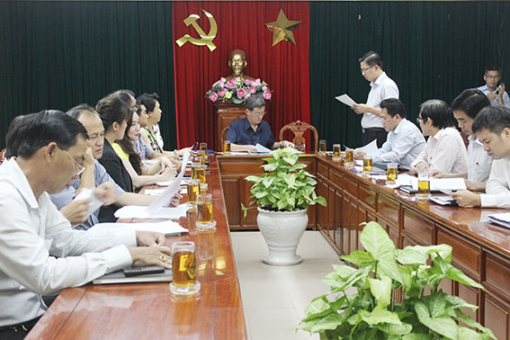 At the working session