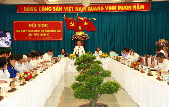 Bí thư Tỉnh ủy Nguyễn Phú Cường phát biểu kết luận