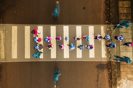 "Crossing the street" by photographer Lo VanHop.