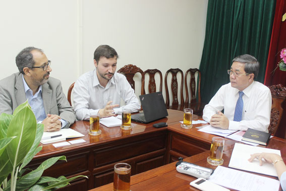 At the working session.