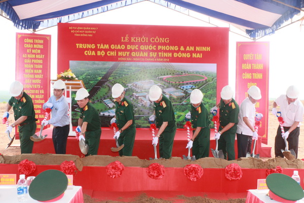 At the ground-breaking ceremony