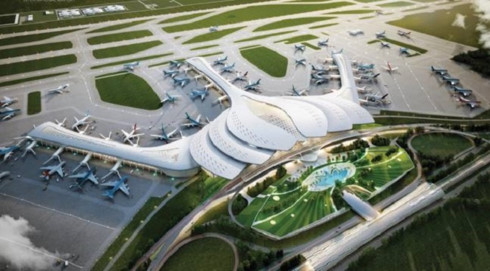 An artist impression of the Long Thanh International Airport in Dong Nai Province, Vietnam. Photo by Airports Corporation of Vietnam