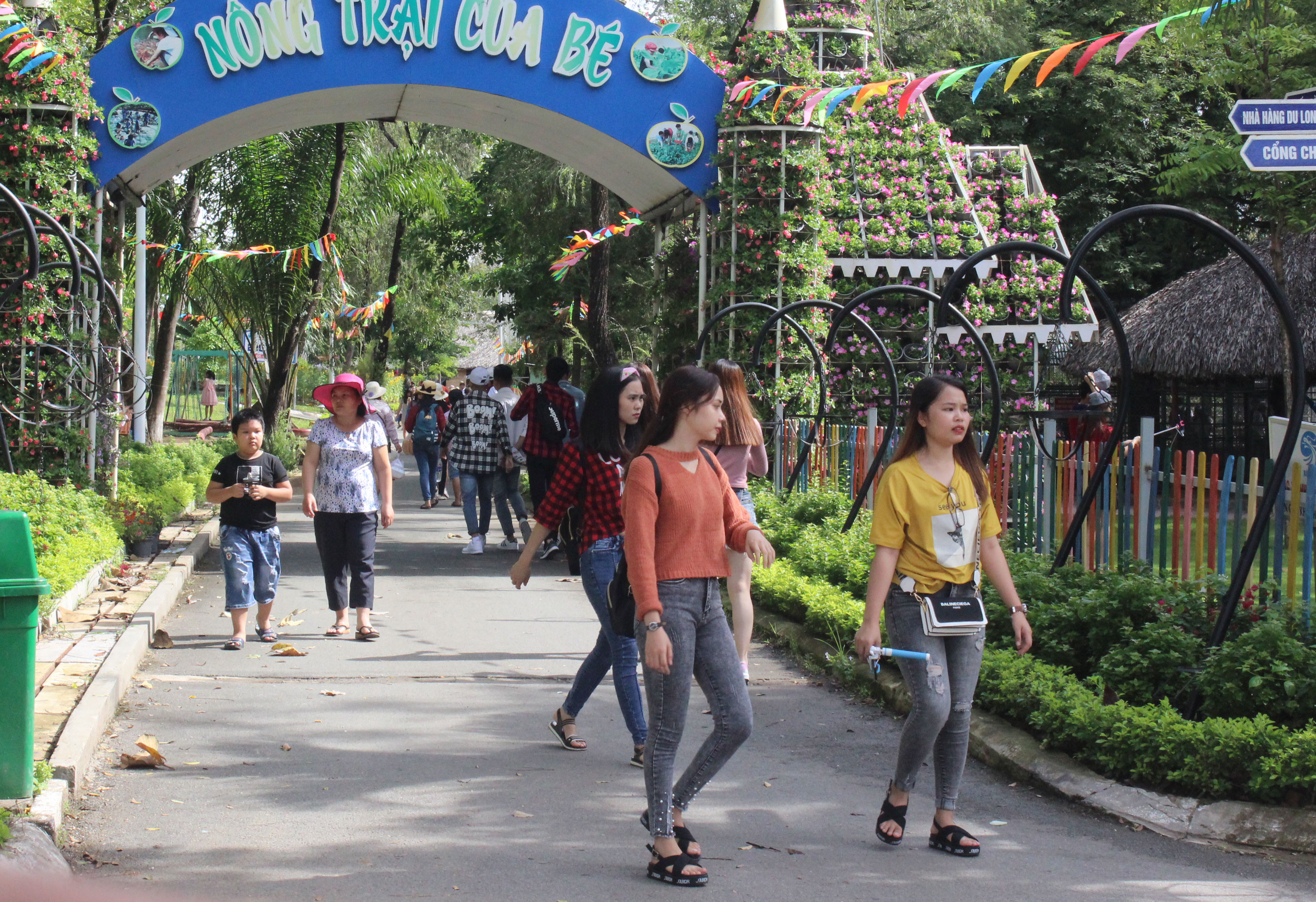 Visitors at Buu Long Tourist Park in Bien Hoa city.