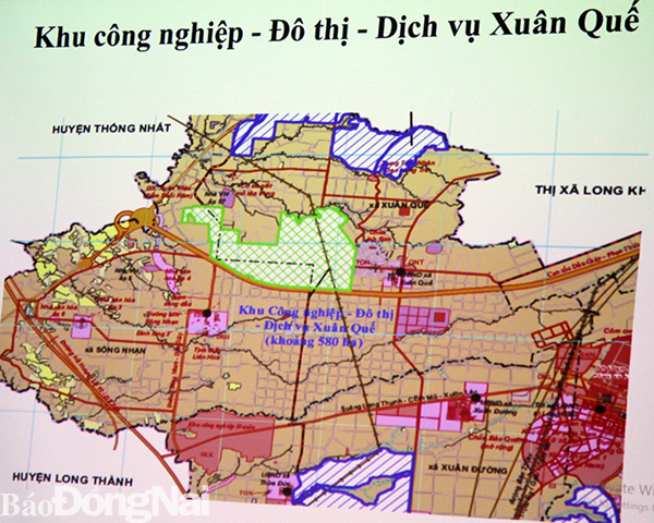 Bản đồ quy hoạch Khu công nghiệp - đô thị - dịch vụ Xuân Quế