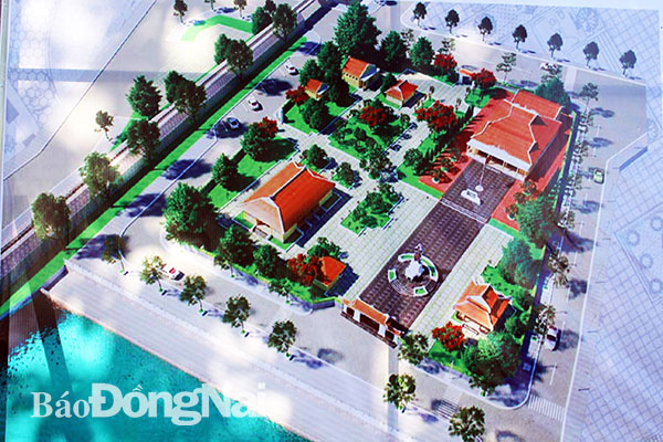 Phối cảnh Đền thờ Nguyễn Hữu Cảnh, phường Hiệp Hòa (TP.Biên Hòa) sau trùng tu, tôn tạo