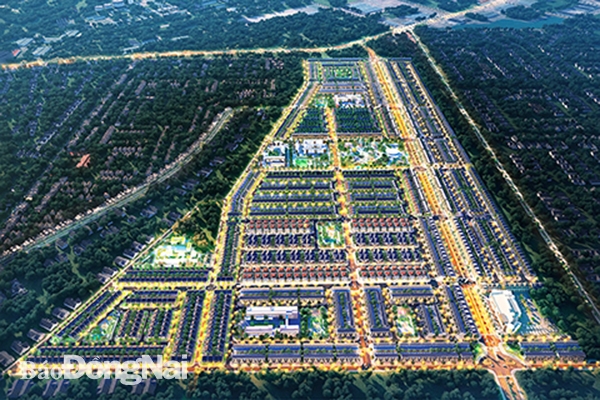 Dự án Gem Sky World của Tập đoàn Đất Xanh xây dựng trên khu đất đấu giá hơn 3 ngàn tỷ đồng ở xã Long Đức (H.Long Thành). Ảnh: Khánh Minh