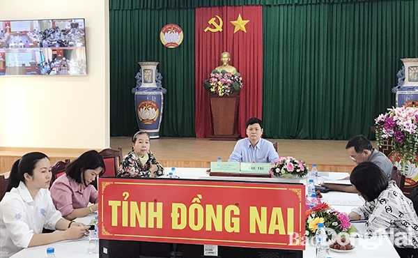 Phó chủ tịch Ủy ban MTTQ Việt Nam tỉnh Vũ Đình Trung chủ trì hội nghị điểm cầu Đồng Nai