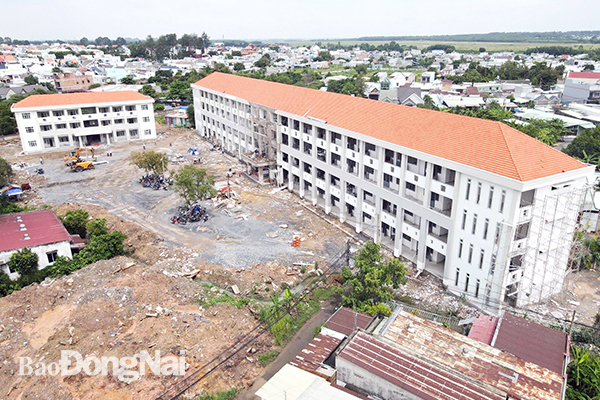 Trường THCS Tân Phong (P.Tân Phong, TP.Biên Hòa) đã cơ bản hoàn thành xây dựng