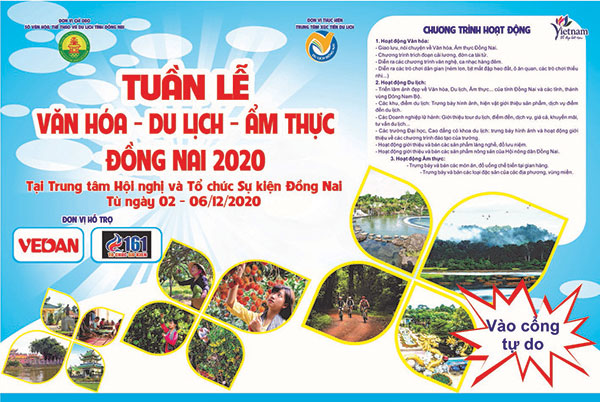 Poster Tuần lễ Văn hóa - du lịch - ẩm thực Đồng Nai năm 2020. Ảnh: Trung tâm XTDL Đồng Nai