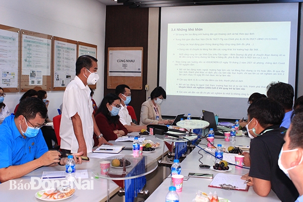 Phó chủ tịch UBND tỉnh Thái Bảo đề nghị Công ty TNHH Changshin tiếp tục làm tốt hơn nữa công tác phòng chống dịch bệnh tại doanh nghiệp.