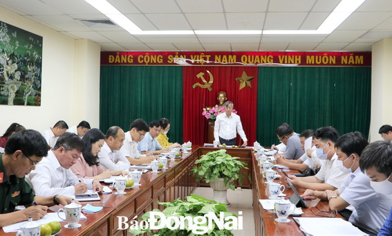 Chủ tịch UBND tỉnh Cao Tiến Dũng phát biểu tại buổi làm việc