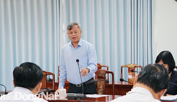 Chủ tịch UBND tỉnh Cao Tiến Dũng phát biểu tại buổi làm việc