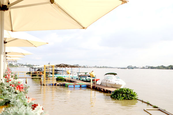 Bến thuyền phục vụ tuyến du lịch đường sông (hiện nay đã tạm ngưng hoạt động). Ảnh: Ngọc Liên