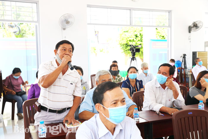 Cử tri P.THống Nhất trao đổi với ứng cử viên trong hội nghị vận động bầu cử