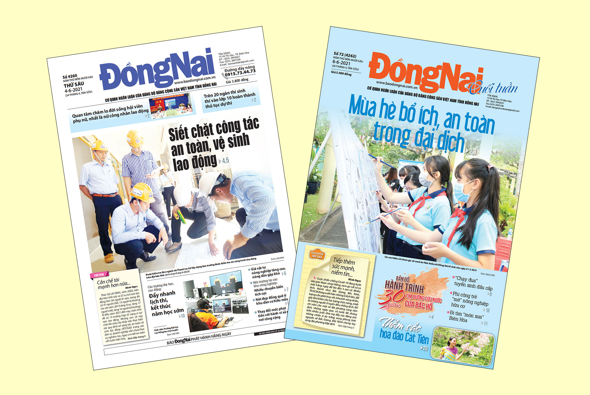 Bìa Báo Đồng Nai ra ngày 4-6 và Đồng Nai cuối tuần số 72
