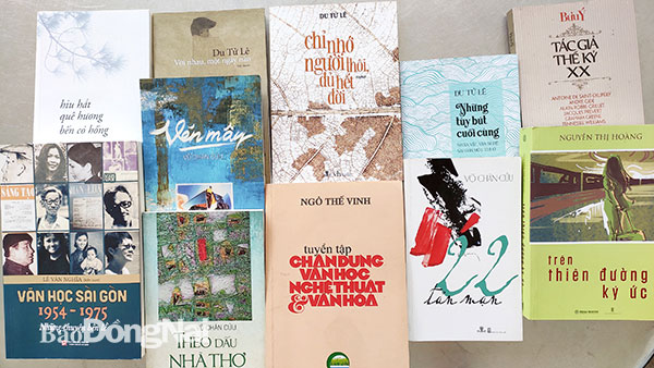 Một số ấn phẩm về tác giả - tác phẩm văn học gần đây. Ảnh: Bùi Thuận