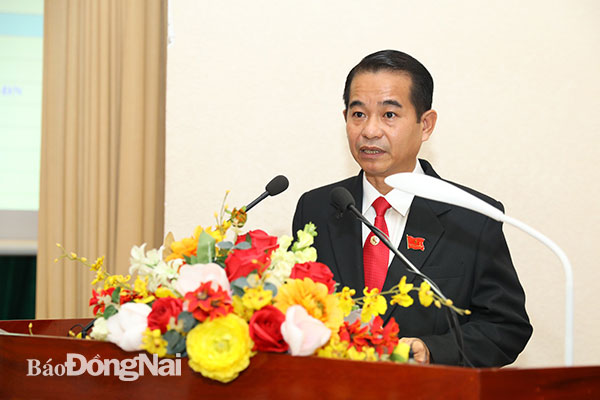 Chủ tịch HĐND tỉnh Thái Bảo phát biểu nhận nhiệm vụ