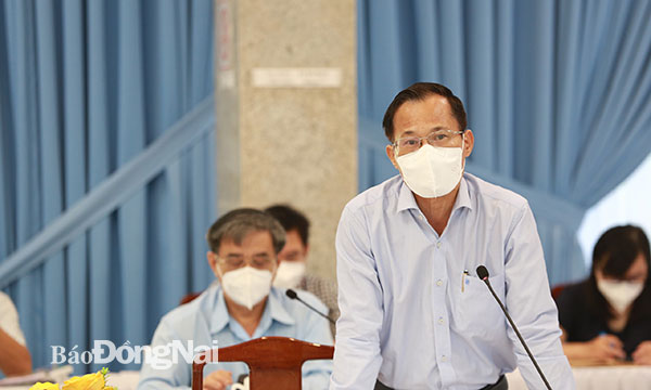 Trưởng ban Tuyên giáo Tỉnh ủy Phạm Xuân Hà phát biểu tại cuộc họp
