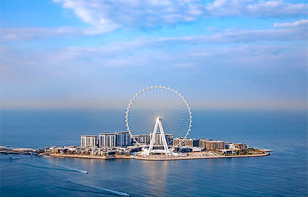 Toàn cảnh vòng quay quan sát lớn nhất thế giới Ain Dubai (TP.Dubai, Các tiểu vương quốc Ả-rập Thống nhất). Nguồn: dailymail.co.uk
