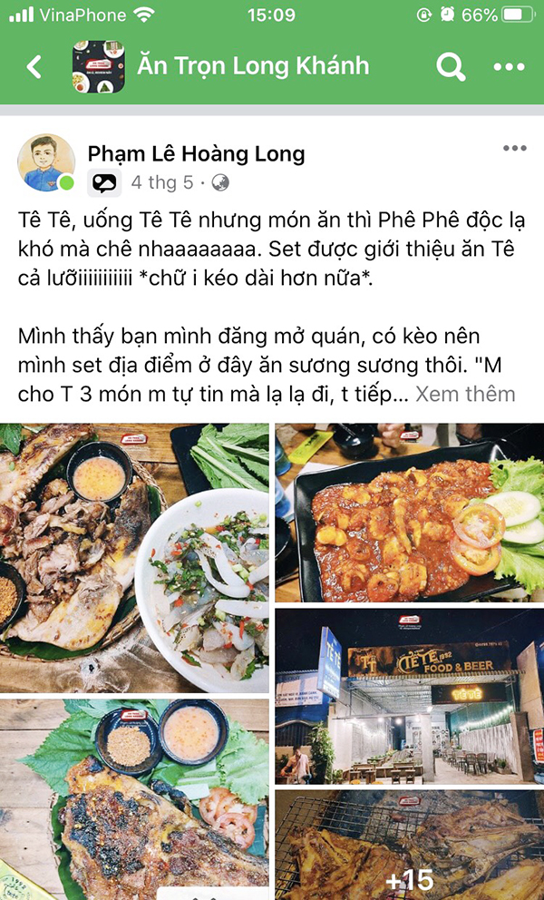 Các món ăn được giới thiệu trên “Ăn trọn”… Long Khánh của hai bạn trẻ Lê Minh Hiệp và Phạm Lê Hoàng Long