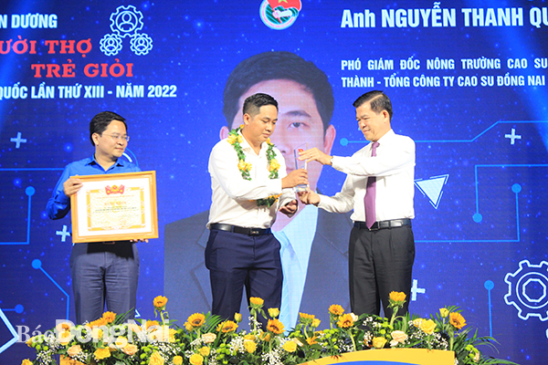At the awards ceremony