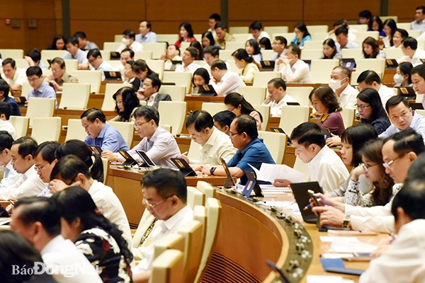 Đoàn đại biểu Quốc hội tỉnh Đồng Nai tải phiên họp sáng 6-6