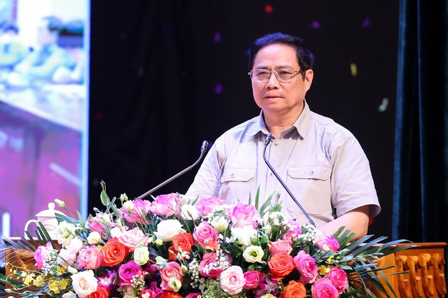 Thủ tướng Chính phủ Phạm Minh Chính phát biểu tại buổi đối thoại. Ảnh: chinhphu.vn