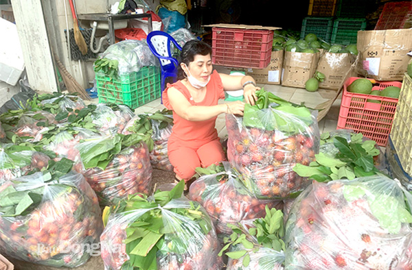 Chợ đầu mối nông sản thực phẩm Dầu Giây đang góp phần kết nối tiêu thụ nông sản của Đồng Nai. Ảnh: Bình Nguyên