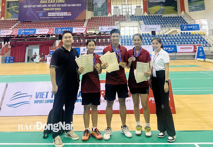 Đồng Nai giành 1 HCV, 1 HCB, 2 HCĐ Giải cầu lông các cây vợt thiếu niên, trẻ xuất sắc quốc gia năm 2022