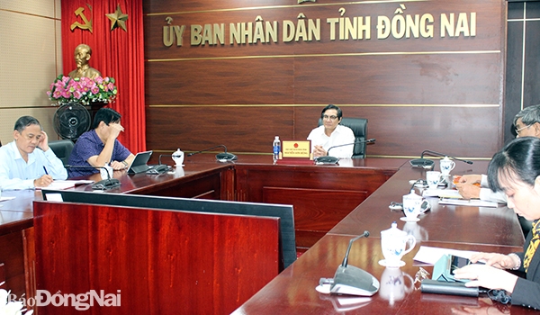 Phó chủ tịch UBND tỉnh Nguyễn Sơn Hùng chủ trì tại điểm cầu Đồng Nai