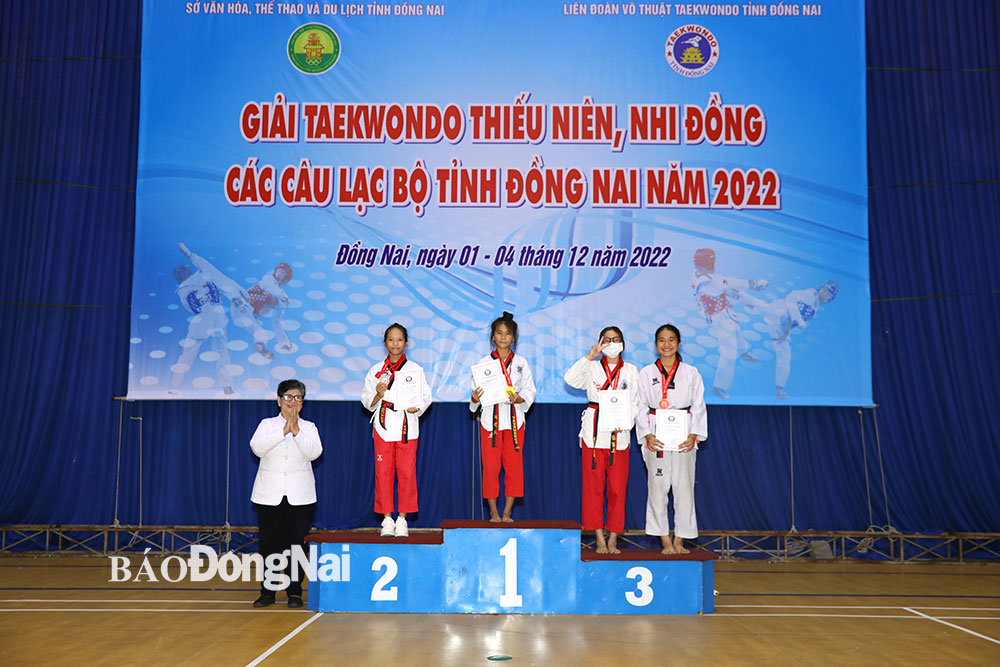 H.Nhơn Trạch dẫn đầu Giải taekwondo thiếu niên, nhi đồng các CLB tỉnh năm 2022