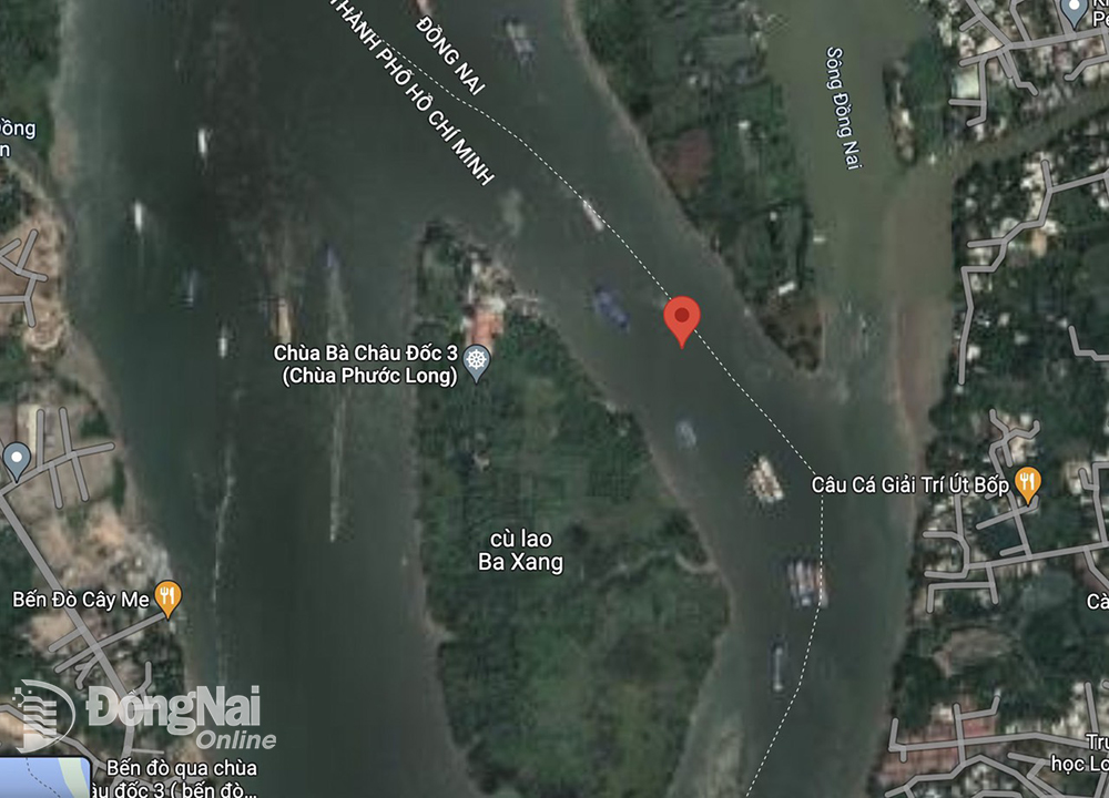 Điểm xảy ra va chạm chụp từ Google Maps