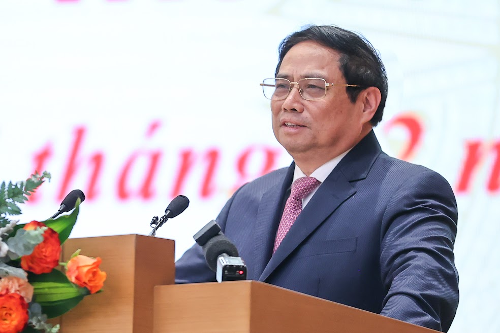 Thủ tướng Chính phủ Phạm Minh Chính phát biểu chỉ đạo tại hội nghị. Ảnh: VGP