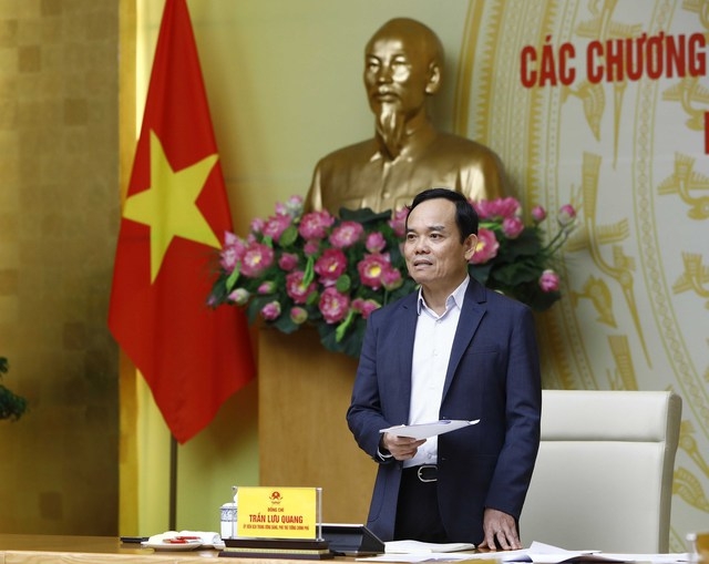 Phó thủ tướng Chính phủ Trần Lưu Quang phát biểu chỉ đạo tại phiên họp. Ảnh: VGP