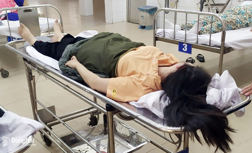 Chị N.T.A.T đang được điều trị tại Bệnh viện Đa khoa Long Thành