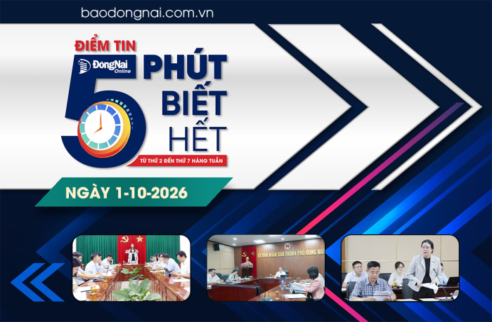 Điểm tin '5 phút biết hết' sáng 1-10: Tập trung đẩy mạnh công tác bồi thường, giải phóng mặt bằng các dự án, công trình