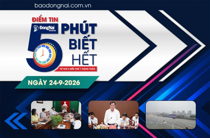 Điểm tin '5 phút biết hết' sáng 24-9: Chuyển mạnh từ tư duy ‘theo dõi tiến độ’ sang ‘chịu trách nhiệm về tiến độ’ đối với các công trình, dự án trọng điểm