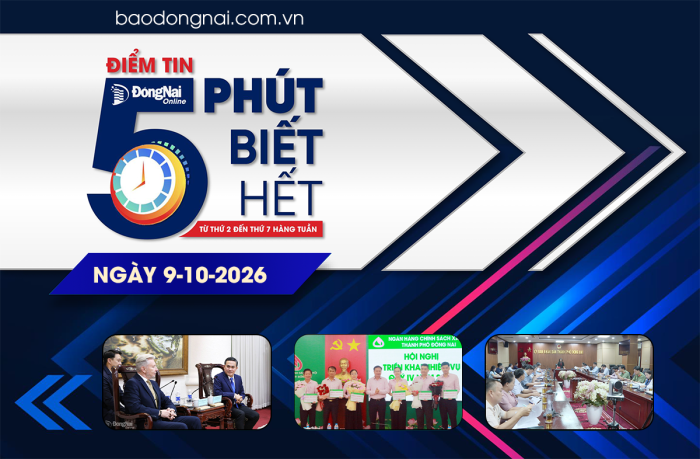 Điểm tin '5 phút biết hết' sáng 9-10: Thúc đẩy mối quan hệ hợp tác phát triển giữa doanh nghiệp Đồng Nai với Belarus