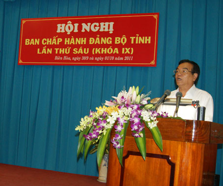 Khai mạc hội nghị Ban chấp hành Đảng bộ tỉnh lần thứ 6