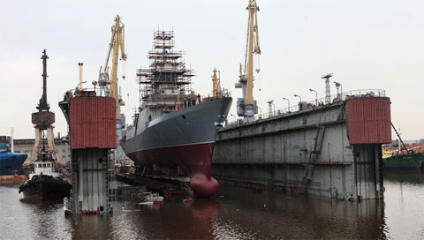 Tàu hộ tống tàng hình Soobrazitelny của Nga. Ảnh: RIA Novosti