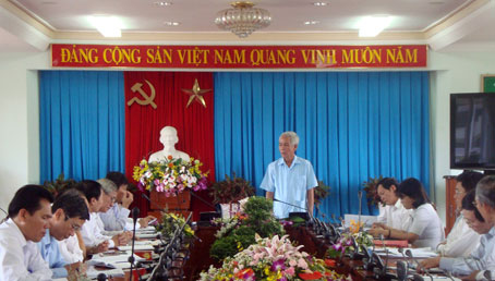 Đồng chí Lê Hồng Phương phát biểu chỉ đạo buổi làm việc.