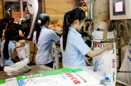 Sản xuất thức ăn gia súc tại Cty dinh dưỡng Á Châu (ANT Việt Nam).