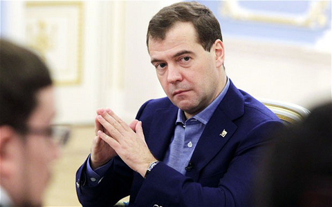 Tổng thống Nga Dmitry Medvedev. Ảnh: AP