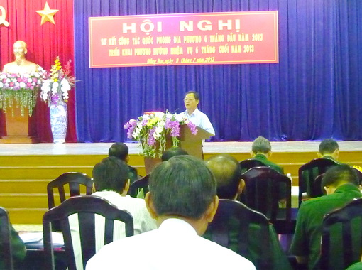Phó chủ tịch UBND tỉnh Trần Minh Phúc phát biểu chỉ đạo hội nghị