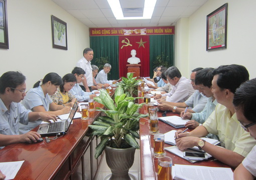 Phó vụ trưởng Vụ tiếp dân và xử lý đơn thư Nguyễn Văn Hòa phát biểu tại buổi làm việc