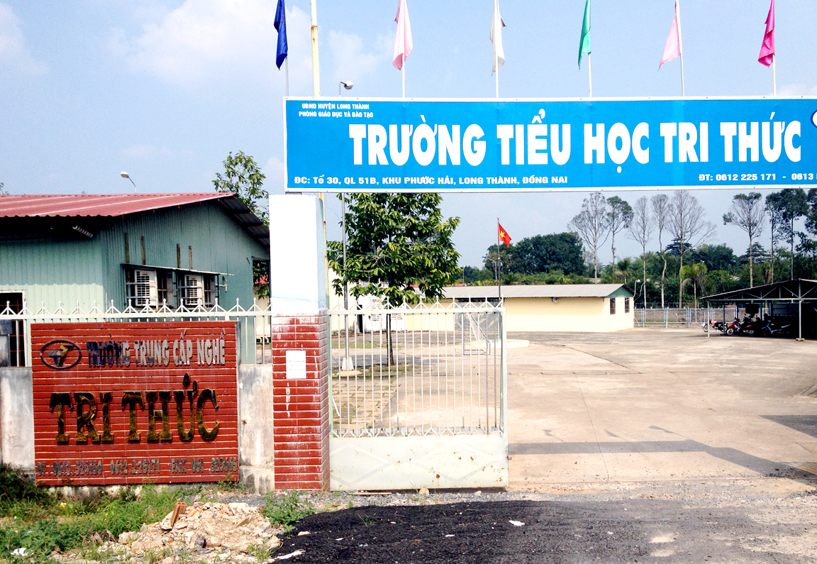 Trường trung cấp nghề Tri Thức ở thị trấn Long Thành (huyện Long Thành) sắp trở thành Trường tiểu học Tri Thức.
